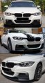 Fits For 2012-2018 Bmw F30 F31 3 Series Sedan Wagon With M Sport Bumper Performance Front Lip Spoiler Splitter Kit- Matt Black