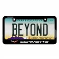 Ipick Image Made For Chevrolet Corvette C6 Black Metal License Plate Frame