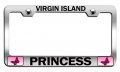 Virgin Island Princess Girly Ch Steel Auto Suv License Plate Frame Tag Holder