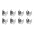 8 Pcs U Bracket For 1 04 Panels 26 X 30 37mm Metal Shaped Fasteners Brackets Guardrail Or Partitions Connection Silver 