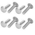 Uxcell M10 X 45mm 304 Stainless Steel Round Head Square Neck Carriage Bolts Din603 8pcs