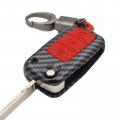 2-layers Hybrid Carbon Key Fob Cover Keychain For Volkswagen Beetle Cc Golf Gti Jetta Passat Tiguan Touareg 2011-2015 