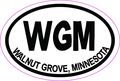 3in X 2in Oval Wgm Walnut Grove Minnesota Sticker By Stickertalk 
