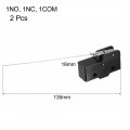 Uxcell 2pcs Z-15hw78-b 1no 1nc Long Steel Wire Lever Type Micro Action Switches