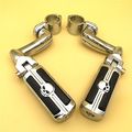 Xkh Group Motorcycle Chrome Adjustable Highway Peg Mounting Kit Skull Zombie Footrest For Yamaha V-star Roadstar Suzuki