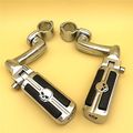 Xkh Group Motorcycle Chrome Adjustable Highway Peg Mounting Kit Skull Zombie Footrest For Yamaha V-star Roadstar Suzuki