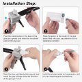 Uxcell 50ml Manual Ab Dispenser Gun Set With Glue Mixing Rate 1pcs Of Hose 83mm Needle And Front Cover 2pcs Back 1