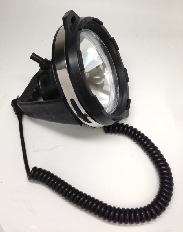 Marine Boat Spot Light 12v 55w Halogen Beam Waterproof Ip67 Die Cast Aluminum Housing With Plug And Socket 6 12 In Diameter