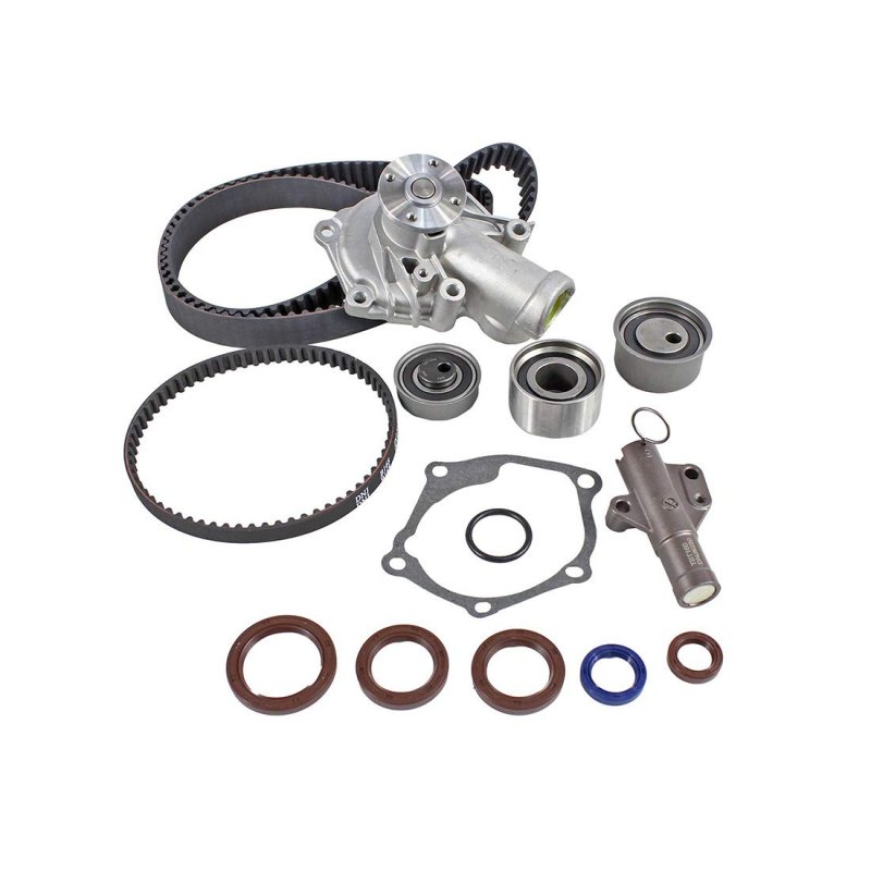 Tbk160wp Timing Belt Kit With Water Pump For 2003 To 2005 Mitsubishi Lancer 2 0l L4 16v Dohc 1997cc Includes Hydraulic