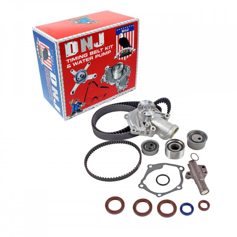 Tbk160wp Timing Belt Kit With Water Pump For 2003 To 2005 Mitsubishi Lancer 2 0l L4 16v Dohc 1997cc Includes Hydraulic