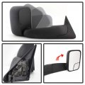 Acanii Telescoping Towing Flip Up Manual Non Heat Passenger Side Mirror For 94-01 Dodge Ram 1500 94-02 2500 3500 Right