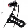 Black Side Axle Mounted Verticle Horizontal License Plate Assembly With Integrated Taillight And Brake Light Enhance Your Bike