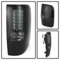 Acanii For 2004-2008 Ford F150 Lobo Black Smoked Lumileds Led Tail Lights Braek Lamps Pair Set Driver Passenger Side