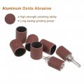 Uxcell 30 Pcs 3 4 Inch Sanding Sleeves Sandpaper Set 240 Grit With 2 0 79 Drum Mandrels For Rotary Tools