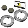 Caltric Front Brake Shoes Rear Pads Compatible With Yamaha Moto-4 350 350er Yfm350er Yfm-350er 1989-1995