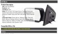 Left Driver Side Power Mirror Black Textured With Spotter Glass Manual Folding Without Heat Turn Signal Memory Reflector Puddle
