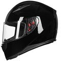 Ilm Full Face Motorcycle Street Bike Helmet With Removable Winter Neck Scarf 2 Visors Dot S Gloss Black 