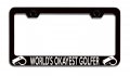 Worlda S Okayest Golfer Sports Metal License Plate Frame Tag Holder T14 