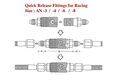 Autobahn88 Motorsport Non-spill Quick-disconnect Alloy Coupler For Brake Lines -3an