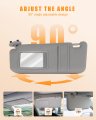 Ocpty Left Driver Side Gray Windshield Sun Visor Mirror Replacement Fit For 2006-2011 Toyota Camry Sedan 4-door