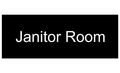 Compliancesigns Engraved Plastic Janitor Room Sign 8 X 3 In With English Text White On Black 