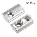 Uxcell M3 T Slot Nuts Roll In Spring T-nut With Ball Carbon Steel For 2020 Series Aluminum Extrusion Profile Rail 6mm 50pcs