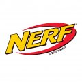 Graphics More Nerf Logo Rectangle Keychain In Chrome Plated Metal