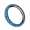 Fehuew Winter Blue White Snowflake Pattern Steering Wheel Cover For Women Girls 15 Inch Universal Auto Car Anti Slip Wrap