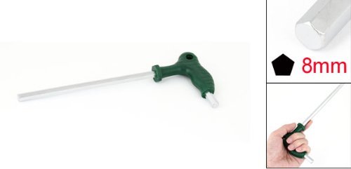 L Type Plastic Handle Grip Hex Key Wrench Tool 8mm Green