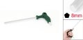 L Type Plastic Handle Grip Hex Key Wrench Tool 8mm Green
