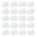 20pcs Plastic Corner Braces 90 Degree Bracket Right Angle Support Brace Shelf Board Holder For Wood Furniture Cabinet Drawer 