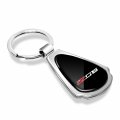 Ipick Image Black Dome Chrome Metal Teardrop Logo Key Chain Official Licensed For Chevrolet Corvette C7 Z06