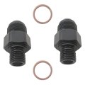 2-pack Black Aluminum An To Npt Adapter 8an 1 4 Npsm Compatible For Automatic Transmission Oil Cooler Lines 