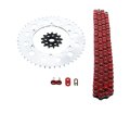 Kawasaki Kx250f Red Chain And Sprocket Kit 13 47 114l For 2006 2007 2008 2009 2010 2011 2012 2013 2014 Models Steel Front Rear 