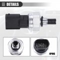 Motoforti A C Pressure Transducer Valve Sensor Switch For Mercedes-benz C230 2002-2005 Metal No A2038300472 Black