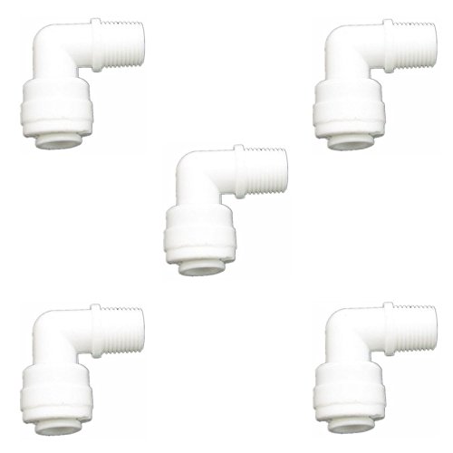 1 8 Male Thread To 4 Tube Elbow Quick Connect For Reverse Osmosis Water Pack Of 5