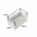 Uxcell 200 X 120 113mm Electronic Abs Plastic Diy Junction Box Enclosure Case W Clear Cover