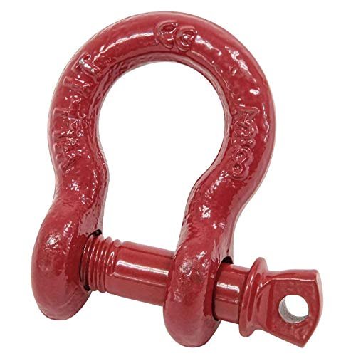 Mytee Products 3 8 Anchor Shackle Forged Carbon Steel W Alloy Screw Pin Load Limit 1 0 Ton 200 Lbs  Double Rust Protection