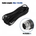 Uxcell 4 Pin 32 81ft Backup Camera Cable Aviation Extension Car Video Universal For Dash Cam Rear View Truck Trailer