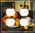 Snazzyswitch Decorative Outlet Cover Plate Apple Table Double Duplex Receptacle 
