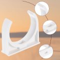 32pcs Pvc Water Pipe Clamps Clips U-shaped Tubing Hose Buckles Irrigation Tube Holder For 50mm Od Tv Trays Hanger Support White 