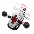 Httmt- Chrome Smoke Metal Cross Tail Light Brake Turn Signal Compatiable With Big Twin Fl Motorcycle Bike P N Xh3118b-d-01-cd