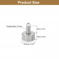 Uxcell M4x8mm Knurled Thumb Screws 5pcs 304 Stainless Steel Flat Head Fully Threaded Bolts Grip Knobs Fasteners