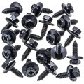 M6-1 0 Tapping Screw Bolt Set 20 Pieces For Jeep Dodge Ram Grand Cherokee Wrangler Jk Convertible Top Fuel Filler Door 