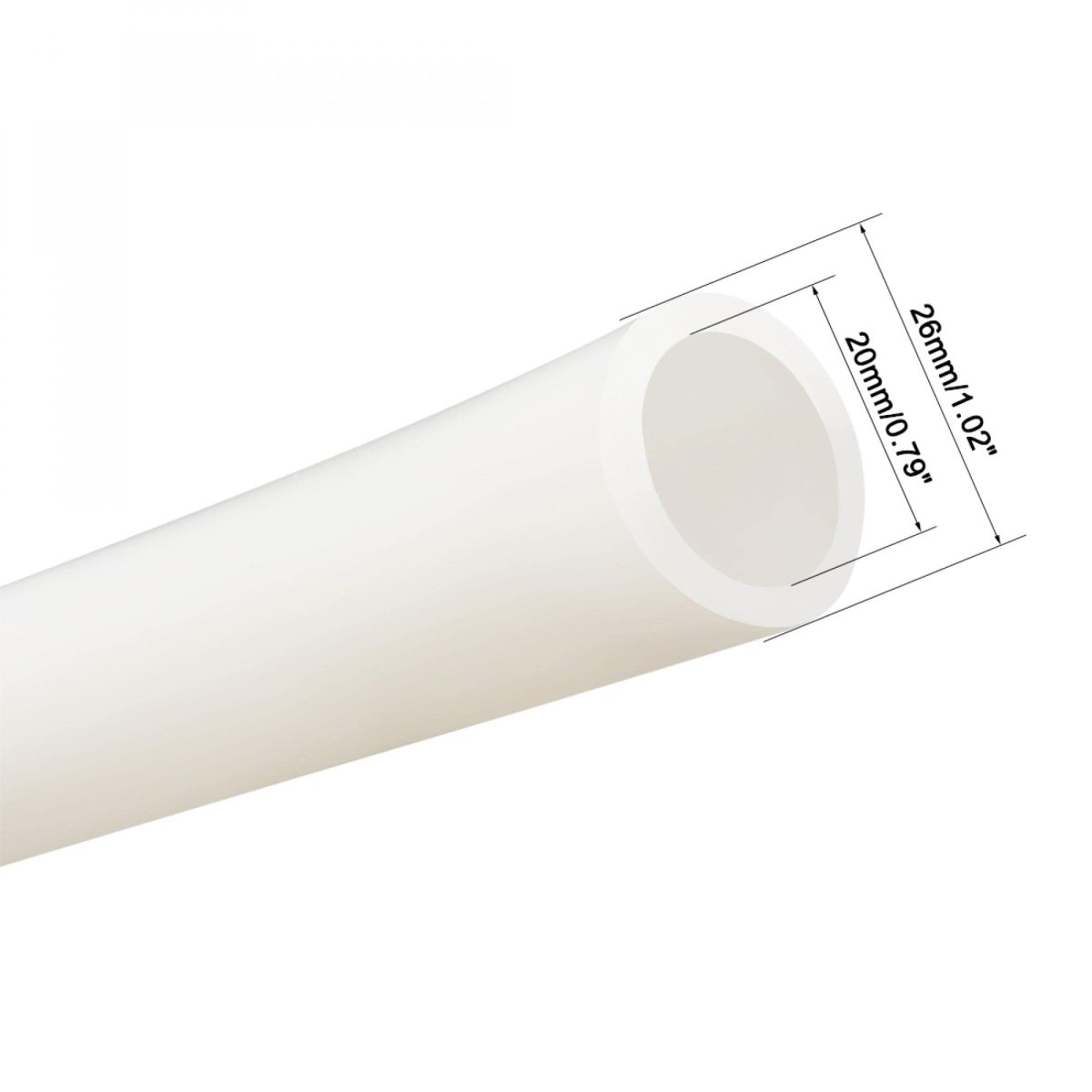 Silicone Tube 20mm Id X 26mm Od 3 Flexible Rubber Tubing Water Air Hose Pipe Translucent For Pump Transfer