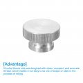 Uxcell Knurled Thumb Nuts 1pcs M12 X D32mm H21 5mm Stainless Steel Round Knobs Fasteners Blind Hole Hand Screw Nut Silver For
