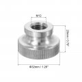 Uxcell Knurled Thumb Nuts 1pcs M12 X D32mm H21 5mm Stainless Steel Round Knobs Fasteners Blind Hole Hand Screw Nut Silver For