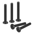 20pcs M6-1 0 X 45mm Flat Round Head Machine Screws 304 Stainless Steel Phillips Drive Full Thread Black Oxide Furniture 