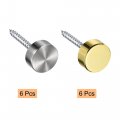 Uxcell Mirror Screws 12mm 0 47 12pcs Decorative Cap Cover Nails Brass Polishing Silver And Gold Tone