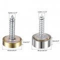 Uxcell Mirror Screws 12mm 0 47 12pcs Decorative Cap Cover Nails Brass Polishing Silver And Gold Tone